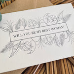 wedding party proposal card will you be my best woman