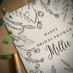 botanical bridal shower card for bride to be outdoor bride