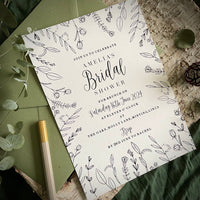 Botanical Floral Bridal Shower Invitation