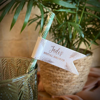 botanical bride to be drink decor