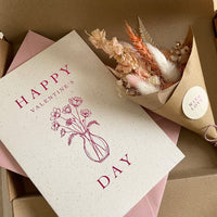 pink and white valentines gift set