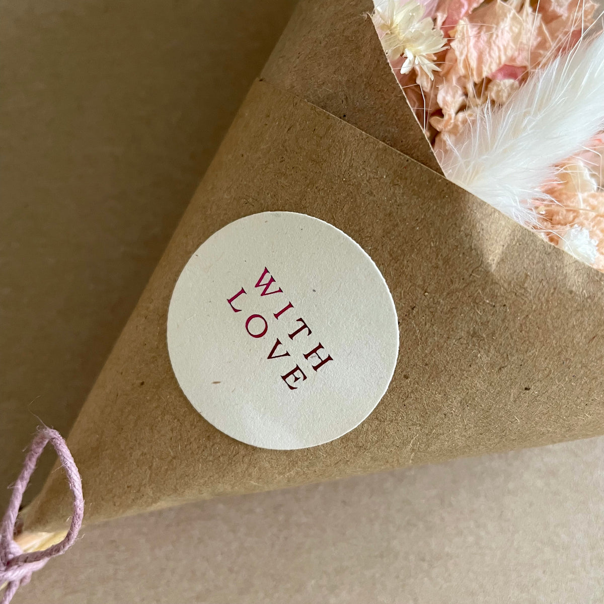 mini valentines dried flower bouquet