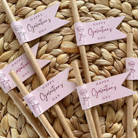 pink drink straws for galentines day dinner party