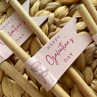 paper drinking straws for galentines table