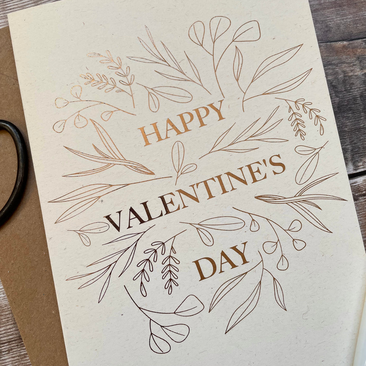 neutral valentines day card for nature lover