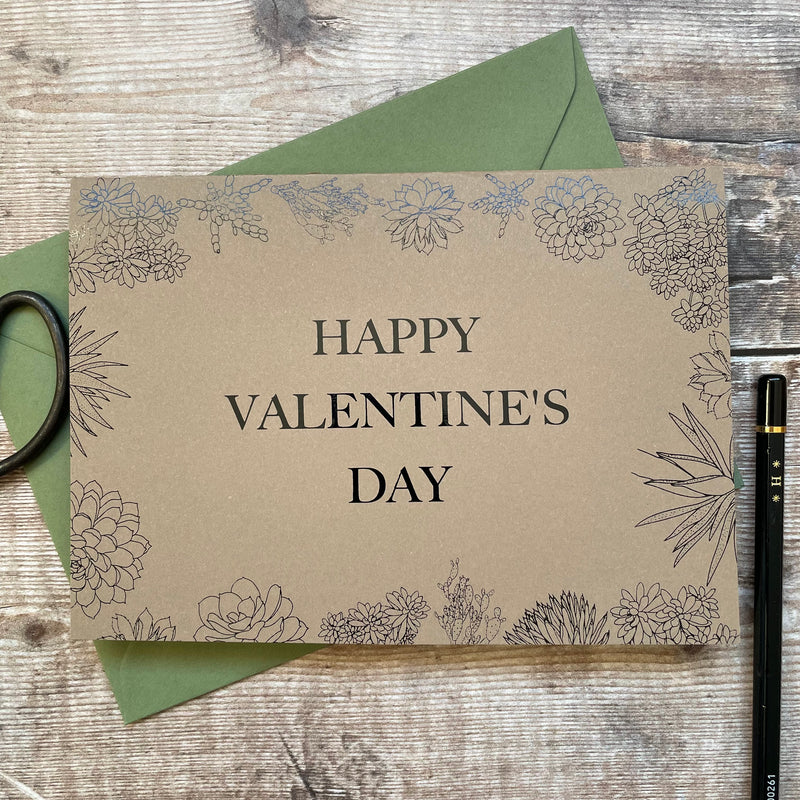 rustic valentines card for plant lover