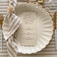 valentines menu card gold foil leaves