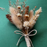 rustic wedding buttonhole for bohemian style