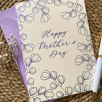 pretty floral mothers day card