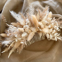 hair comb for bridal accessory with dried florals