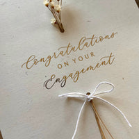 Congratulations on your engagement dried flower card