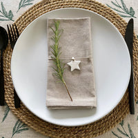 handmade clay star napkin holders for christmas table