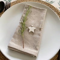 clay stars for christmas place setting