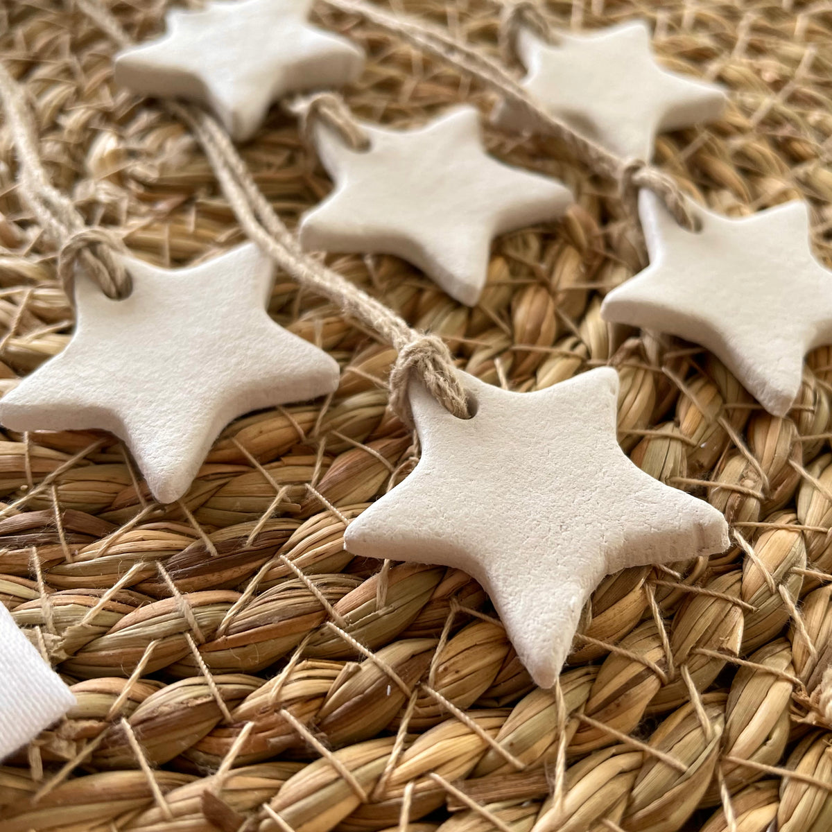 christmas clay stars napkin holder for place setting