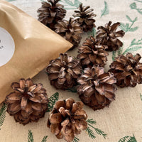pinecones for christmas table decor