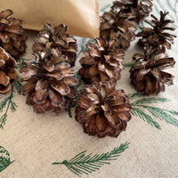 pinecones for table styling at christmas