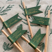 green and gold paper drink straws for christmas