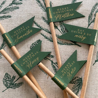 personalised merry christmas drink straws