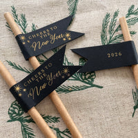 black and gold paper drink straws for party