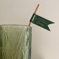 Personalised Merry Christmas drink straws