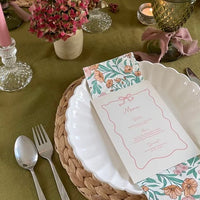 Bow Dinner Party Menu (Printable Template)