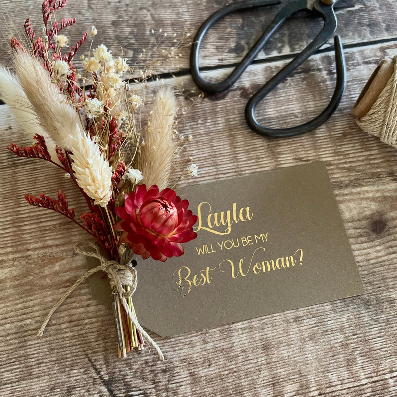 dried flower mini bouquet for best woman proposal gift