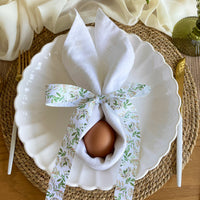botanical spring ribbon bows for napkins