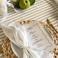 menu card with bow design