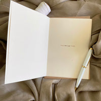 gold foil and cream engagement card for happy couple
