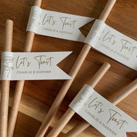 personalised paper straws for engagement party