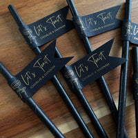 wedding paper drink straws for the speeches and toast