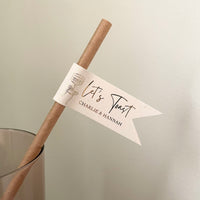 wedding reception personalised drinking straws