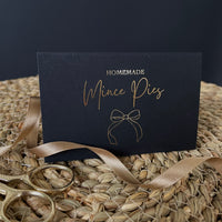 dinner party food labels black and gold theme