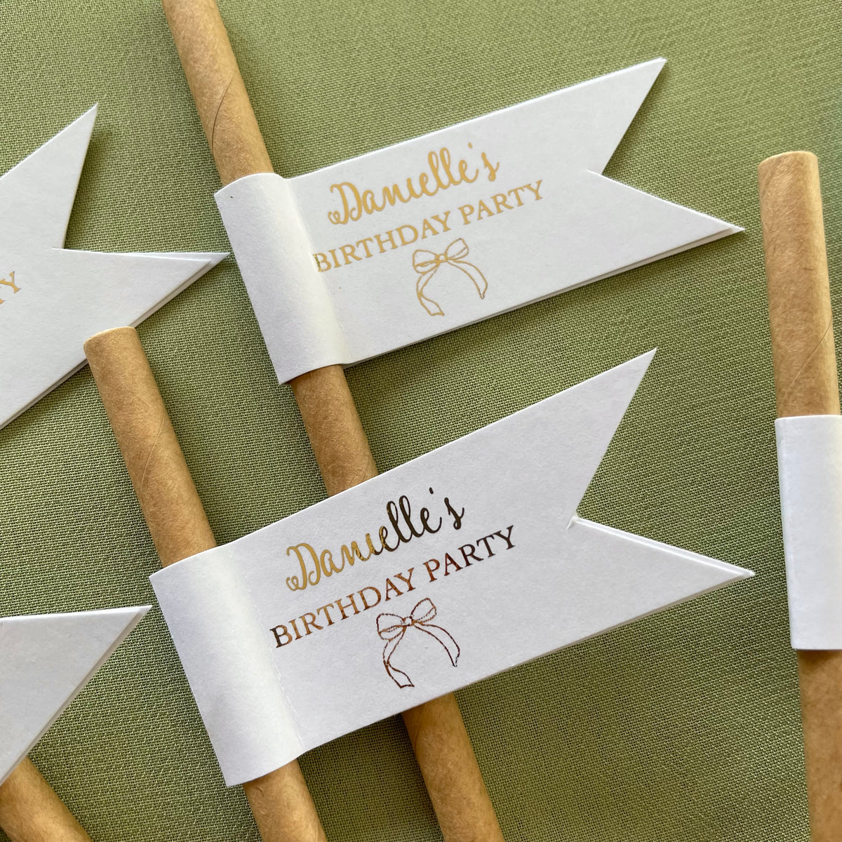 personalised party drink straws