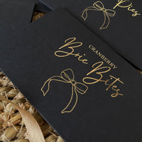 christmas dinner party buffet food labels