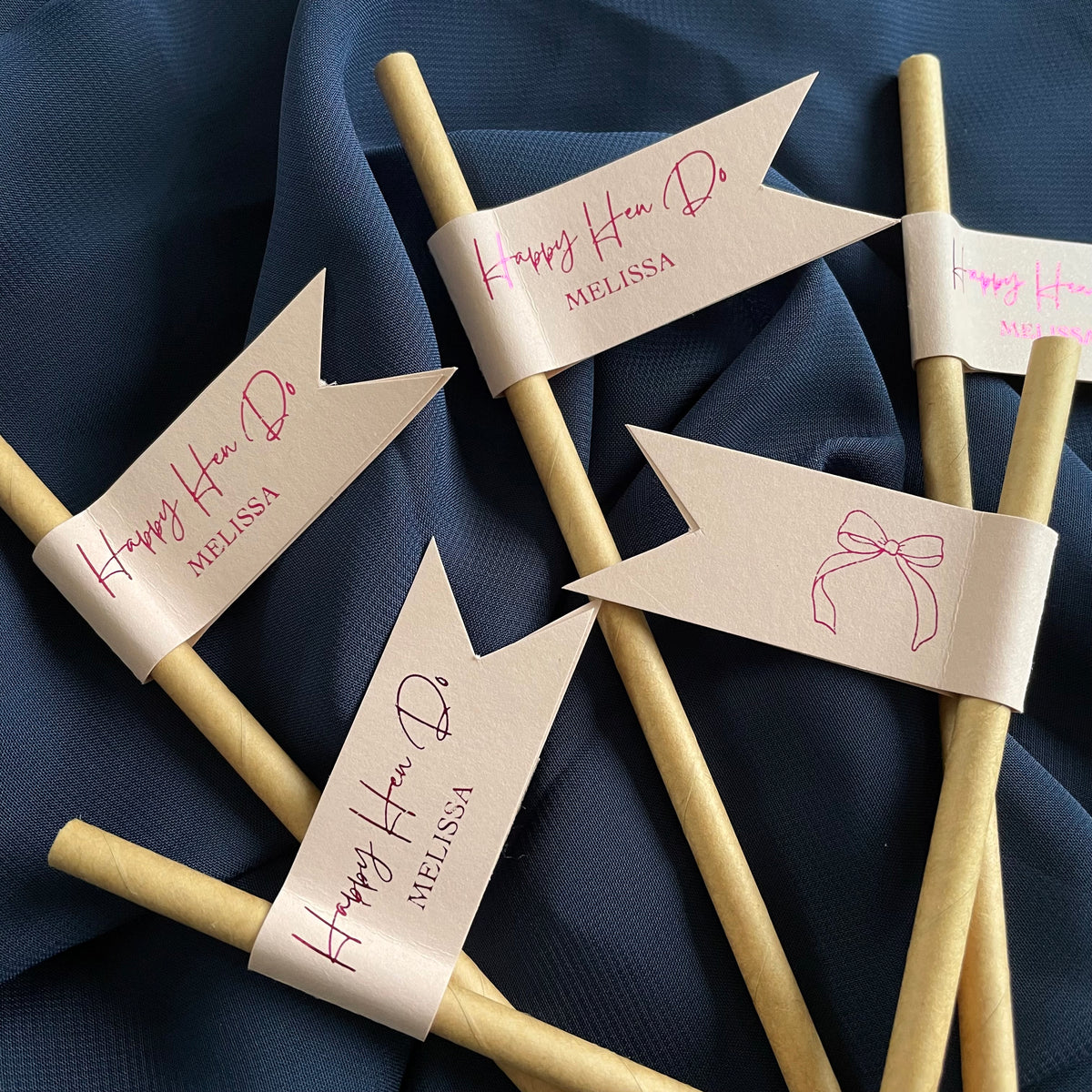 happy hen do drink straws for bridal shower