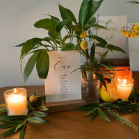 individual table plan cards for wedding seating chart