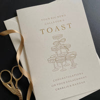 gold foil engaged card