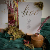 woodland moss table plan cards for seating plan wedding