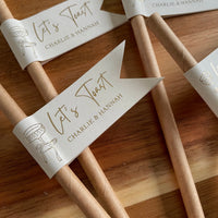 personalised paper straws for happy couple engagement, anniversary or wedding