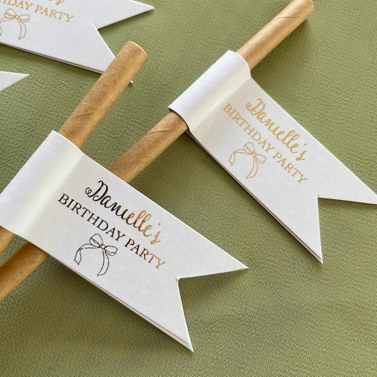 custom paper straws for birthday party