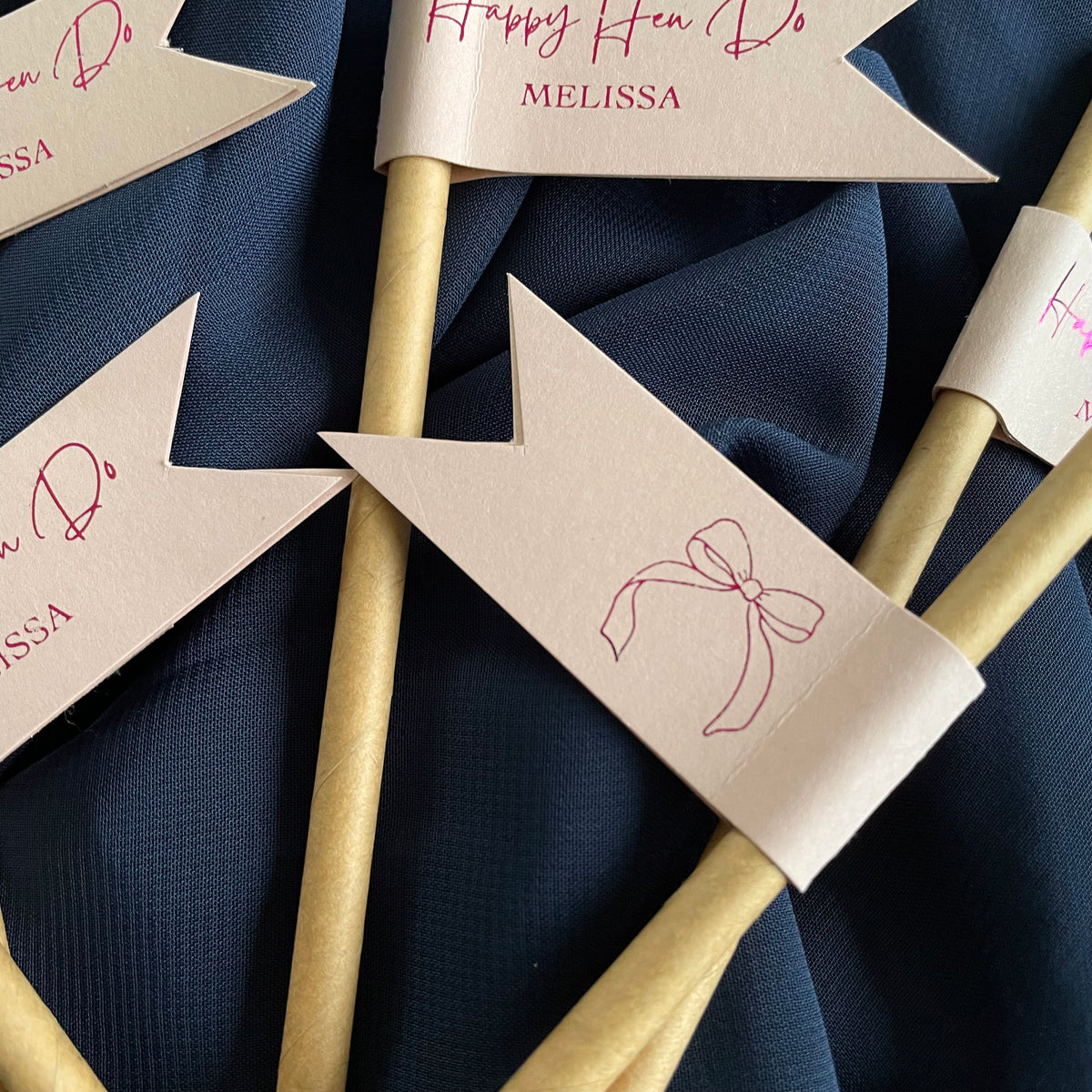 personalised drinking straws for hen party