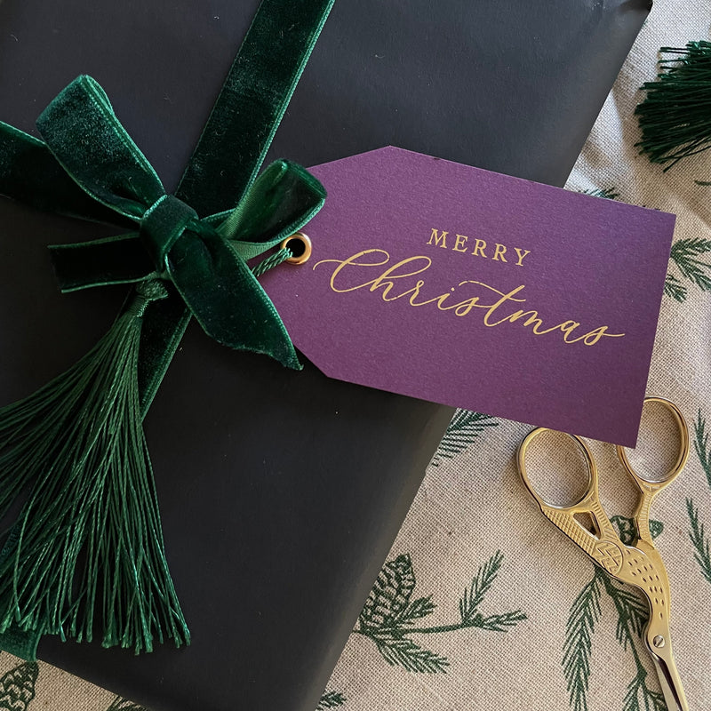 jewel toned christmas gift tags