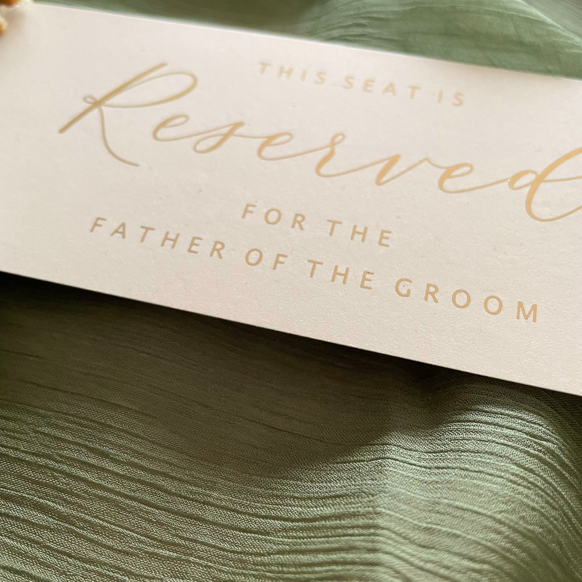 reserved chair signs for wedding ceremony