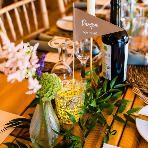 Rustic Charm Table Number Flags