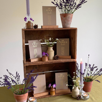 individual table plan cards for rustic wedding display