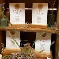 wedding table plan display for finding your seat