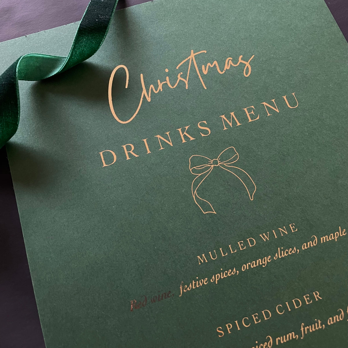 christmas drinks menu for hosting