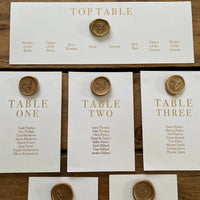 wedding seating cards with guest names for rustic wedding reception