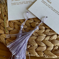 Personalised dinner menu cards with tassel